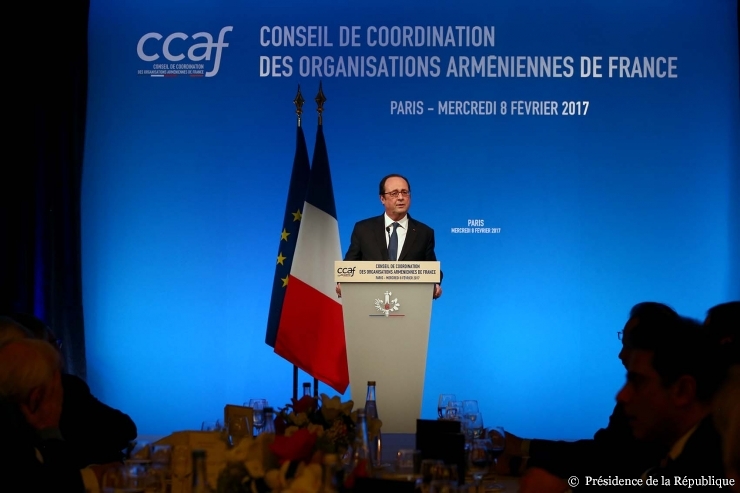 François Hollande au dîner du CCAF (08/03/17)